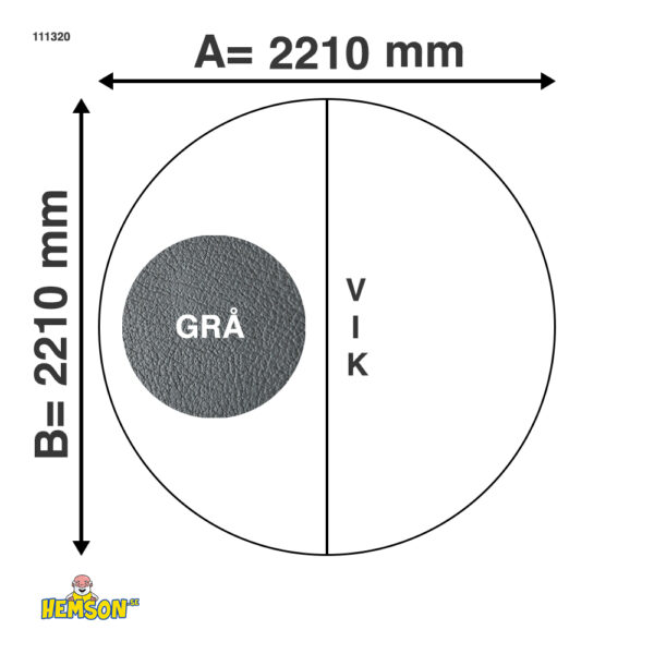 Whirlpool-Abdeckung | Runde 221 | Graue | 111320