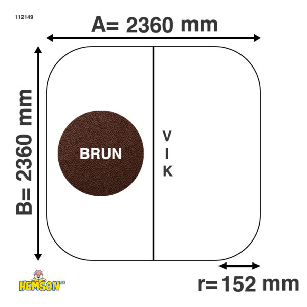 Whirlpool-Abdeckung | 236x236 r15 | Braune | 112149