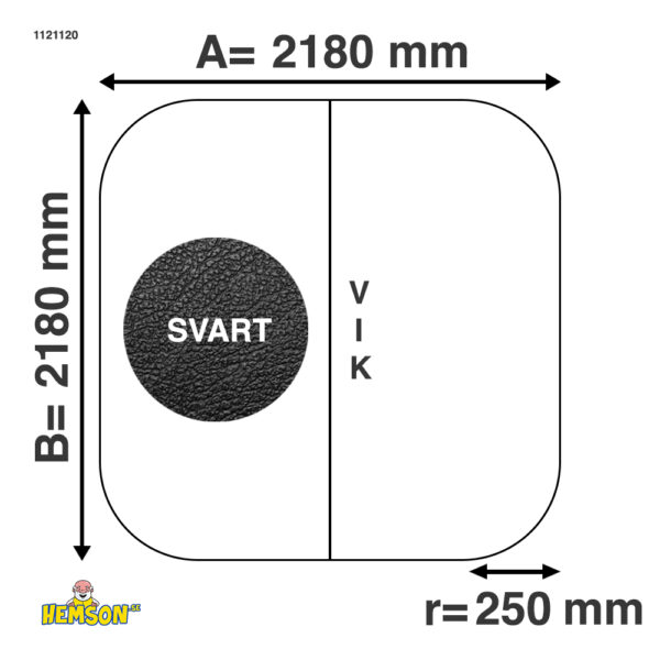 Whirlpool-Abdeckung | 218x218 r25 | Schwarze | 1121120 - Image 3